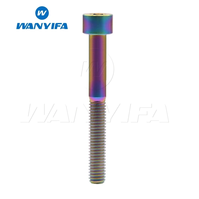 M5x50 Rainbow Wanyifa M5x10 12, 16, 18, 20, 25 30 35, 40 45 50 55 60 мм клеймо Винт С Титановым болтом для Велосипедный вынос руля велосипеда модификации - Цвет: M5x50 Rainbow