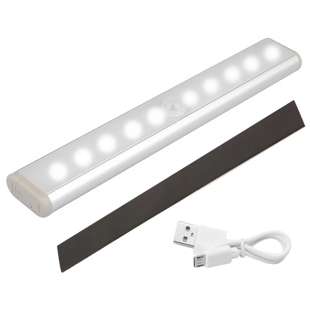 

LED Light Rechargeable Closet Cabinet Lighting Motion Sensor Wireless LED Bars Lamp White Light