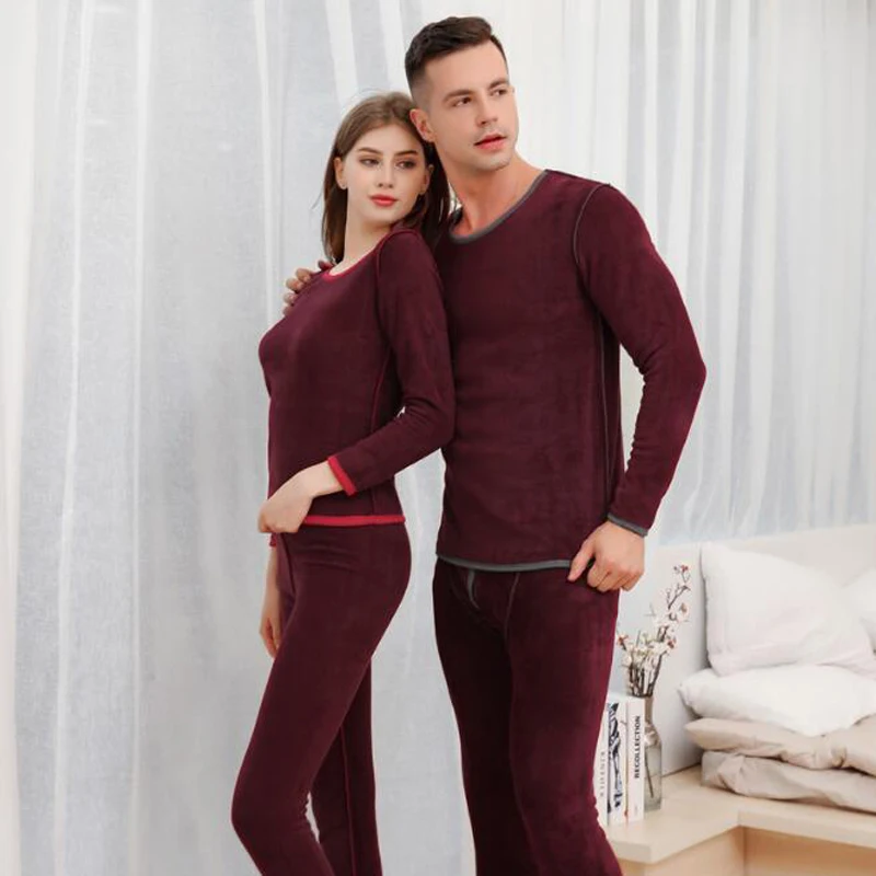 New Arrival Thick Velvet Warm Thermal Underwear Set Long Johns For Male Female Clothing Men Woman Winter Suit Wear | Женская одежда