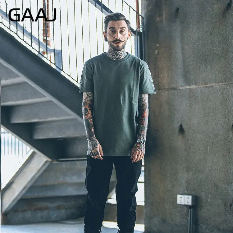 

2019 New Spring Summer T Shirts Short Army Brown Men's Hip Hop Printed Casual Cotton Streetwear Tops Tees Streetwear #RD464