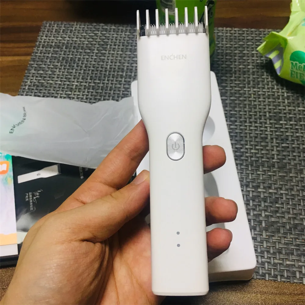 Xiaomi Enchen Boost USB электрическая машинка для стрижки волос керамическая режущая головка две скорости Быстрая зарядка триммер для волос для детей