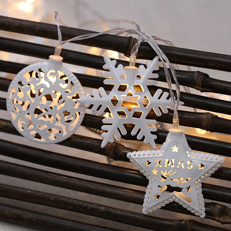 

New Year Decorations, LED Luminous Star Love Iron Art Light String, 1.6 Meters Long, Christmas Tree Ornaments, Household Items,