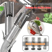 120w electric fish scaler fishing scalers clean fish remover cleaner descaler waterproof stainless scraper seafood tools