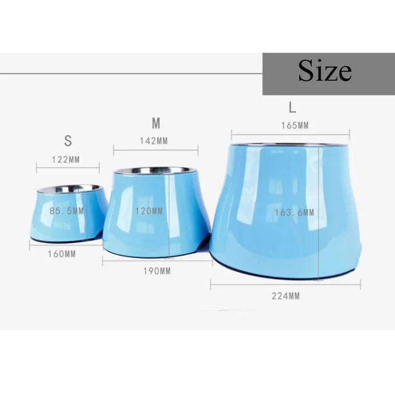 

New Pet Bowl Dual-purpose Stainless Steel Non-slip Food Bowl High-foot Dog Bowl Pet Bowl Medium Anti-skid Cats Supplies