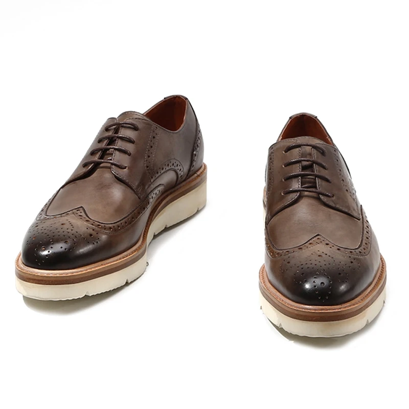 Модная мужская обувь ручной работы из натуральной кожи Мужские свадебные