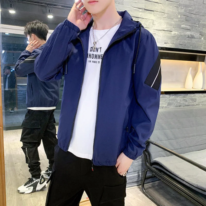 Men's Hooded Jackets Patchwork vintage Block Pullover bomber Jacket Tracksuit Coat big size Men Hip Hop Streetwear windbreaker | Мужская
