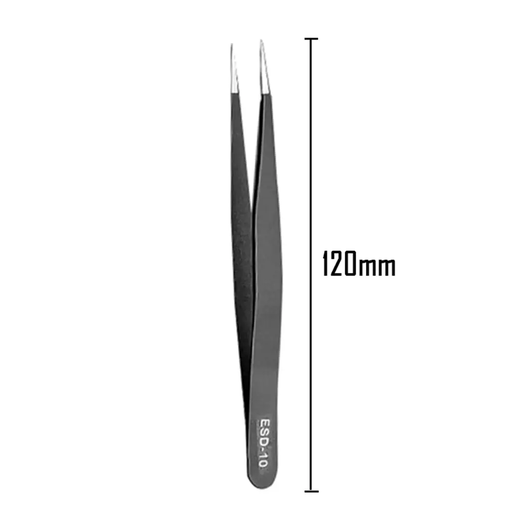 

Stainless Steel Tweezers Electronics IC Chips Removal Tool Soldering Tweezers for Motherboard Repair Forceps