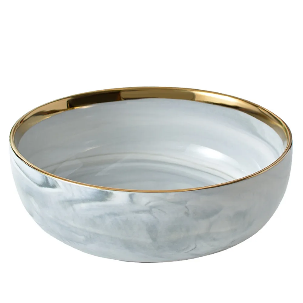 Фарфоровая тарелка с мраморным узором керамическая обеденная кухонная посуда