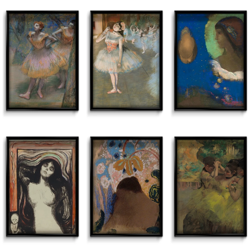 Без рамки классическая картина маслом холст Картина Эдгар Дега и одилон Redon