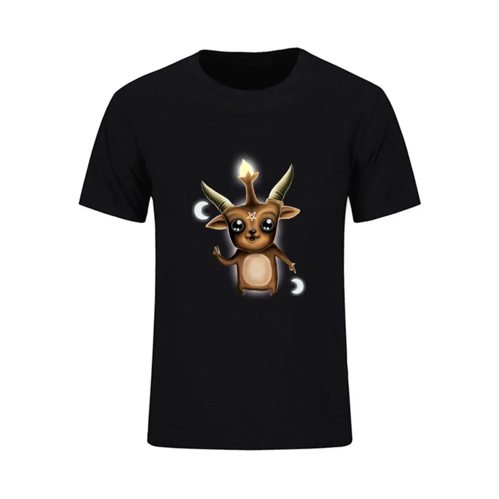 Новые мужские и детские футболки Baphomet с принтом головы хлопковая футболка