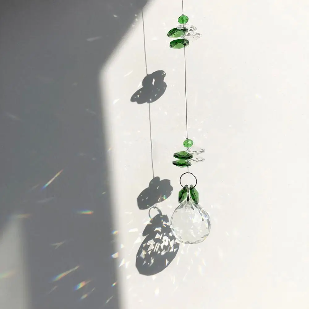 Зеленый Кристалл Suncatcher Радуга коллекция окно солнце Catcher Орнамент Ручной Работы подарок для семьи, рождественский подарок