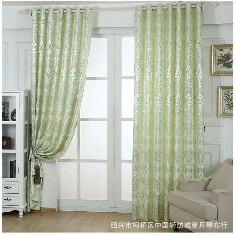 

Cleon European Style Jacquard Curtains for Living Room Bedroom Study Curtain Shading 85% Window Treatment Home Decoration Custom
