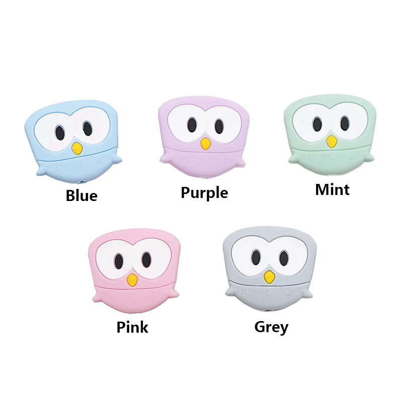 Chenkai-Mini cuentas de silicona para beb&eacute;, cuentas de dentici&oacute;n de b&uacute;ho, BAP gratis para bricolaje, chupete, regalos de enfermera, 5 uds.-4