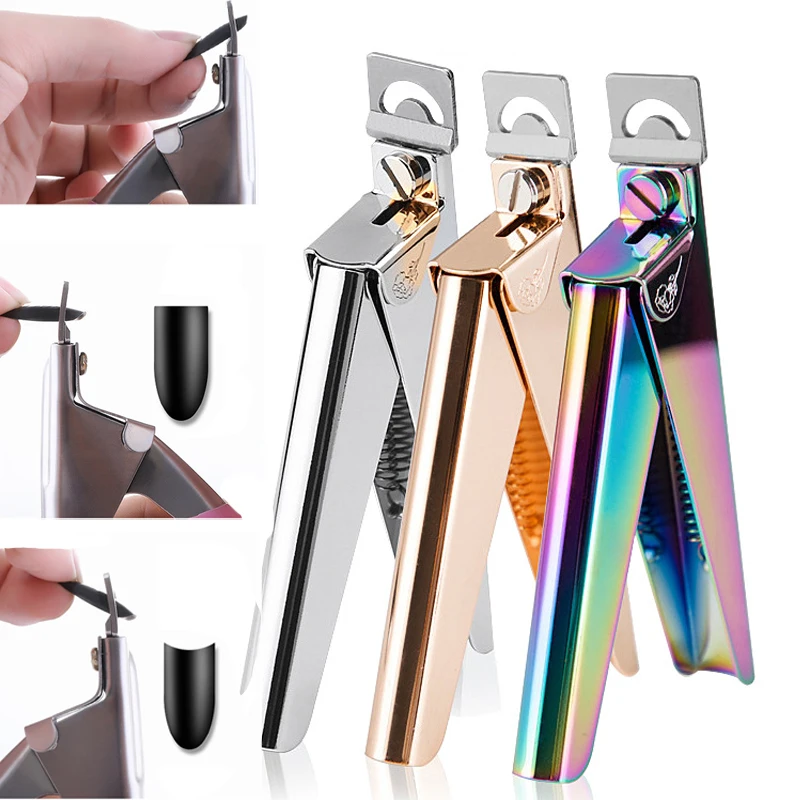 

Professional U-shaped Nail Clippers Straight Edge Acrylic Nail Clipper Tips Manicure Cutter Guillotine Cut False Nails tools