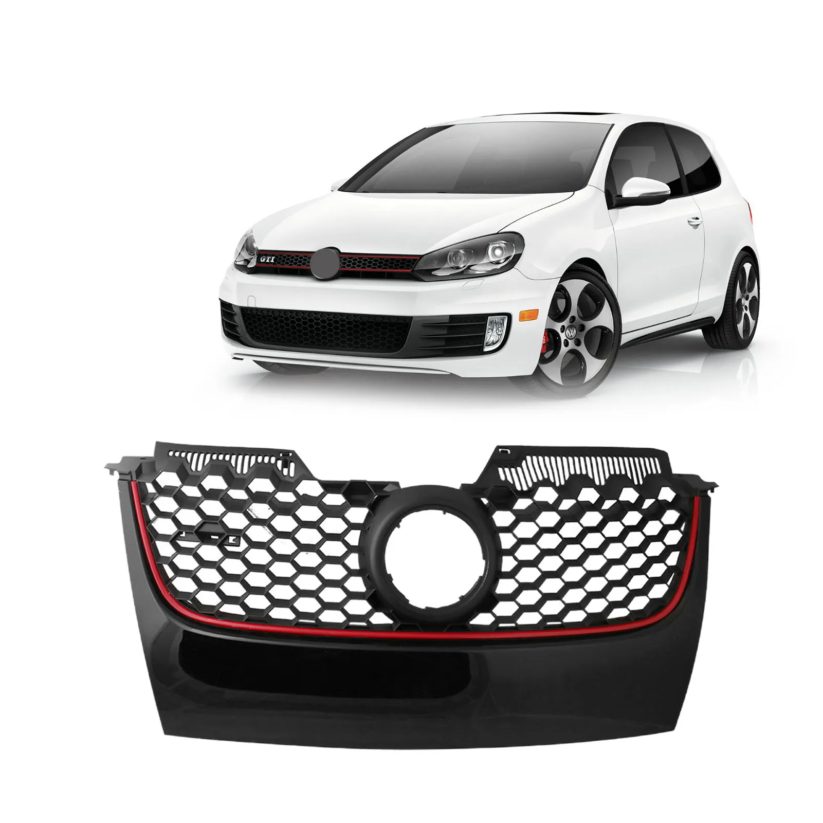 Автомобильный шестигранный сетчатый передний главный центральный бампер легкая