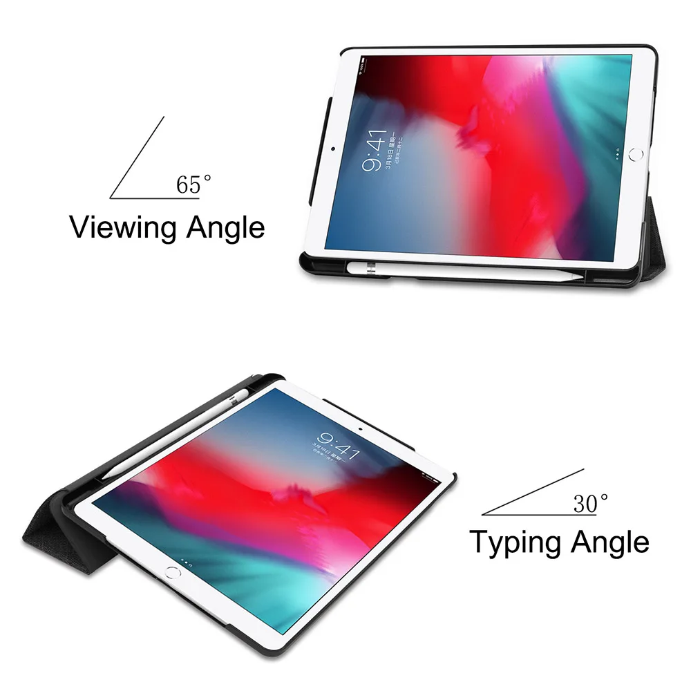 Чехол для планшета тройного сложения ipad 10 2 2019 чехол-книжка Apple 7th дюйма A2200 A2198 A2197
