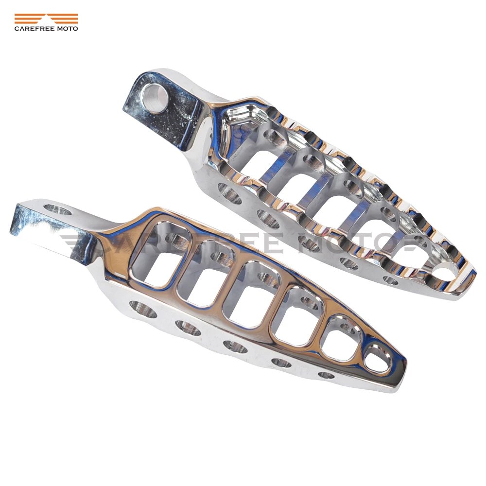 

2 Pcs Chrome Retro Styling Motorcycle Foot Rest Moto Foot Pegs Case for Harley Sportster Dyna 883 1200 XL