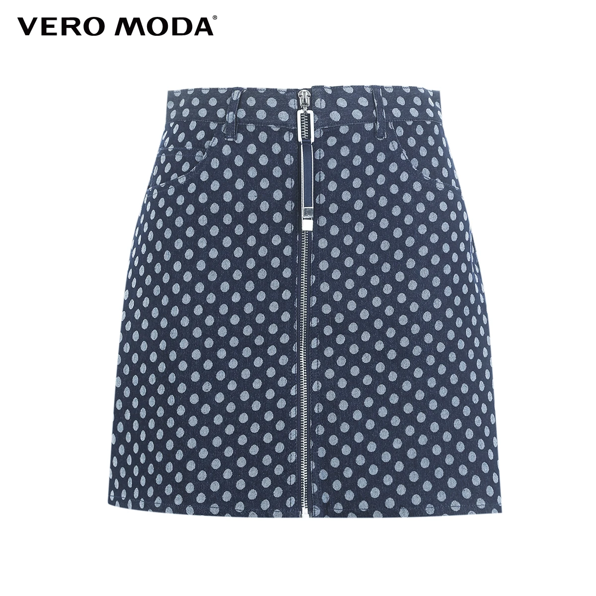 Женская джинсовая юбка в полоску на молнии с высокой посадкой Vero Moda |