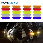 FORAUTO 4 шт.компл. автомобильные отражающие наклейки Наклейка для бровей на дверь автомобиля предупреждающая лента знак безопасности Светоотражающие Полоски