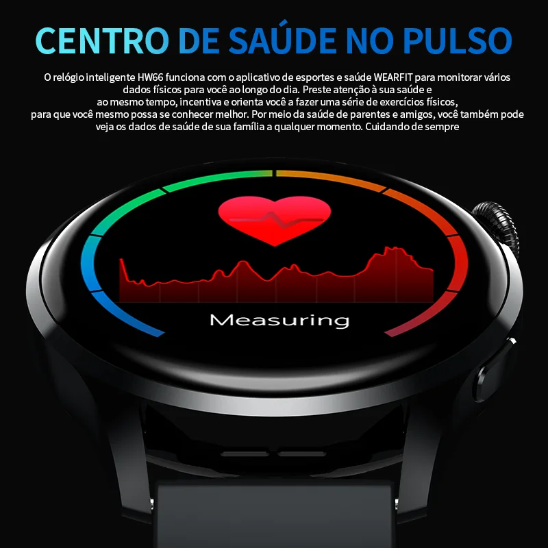 Smart watch hw66 man AMOLED HD blood pressure test screen Bluetooth call Huawei PK GTR GTS 2 Pro | Электроника