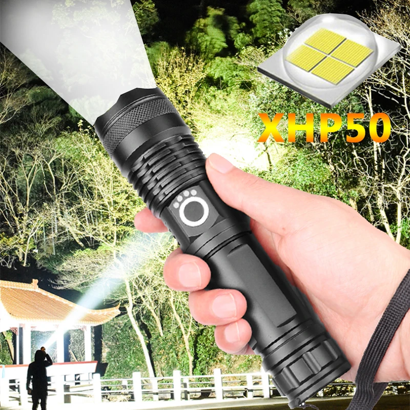 

Most Powerful XHP90.2 LED Flashlight XH50 XLamp Tactical waterproof Torch Smart chip control With bottom attack cone Flashlights