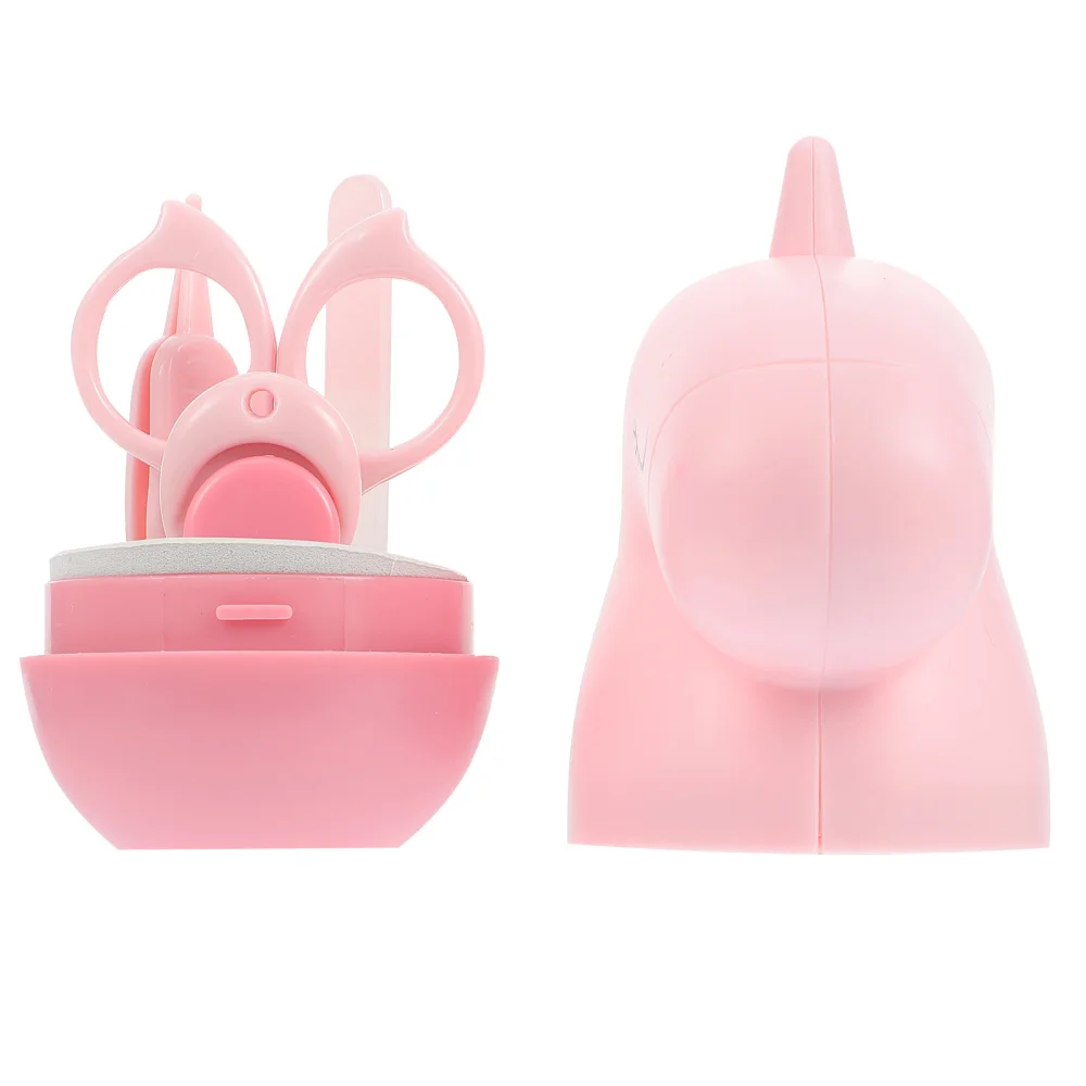 

4pcs Nail Trimmers Kit Baby Nail File Nail Scissors Clipper Tweezers with Box