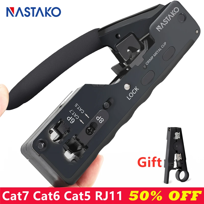 RJ45 щипцы обжимной инструмент Cat7 Cat6A разъем сетевые инструменты для Cat6 Cat5 RJ11