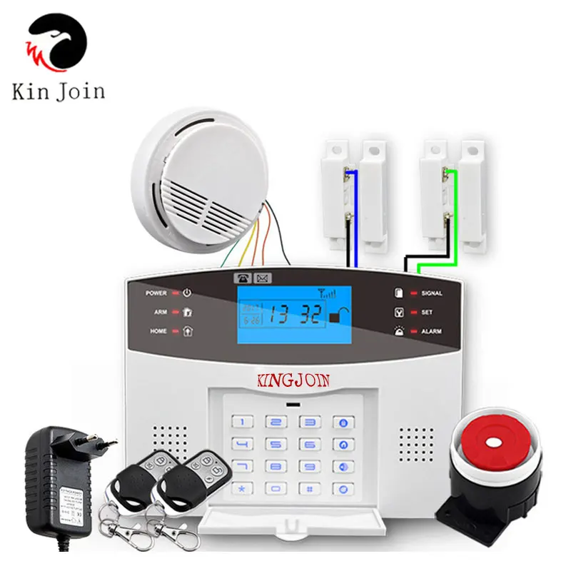 

Wifi GSM Home Burglar Alarm System 433MHz Detector Alarm Support Telephone Line PSTN & SIM Card Voice Intercom Wifi APP Relay