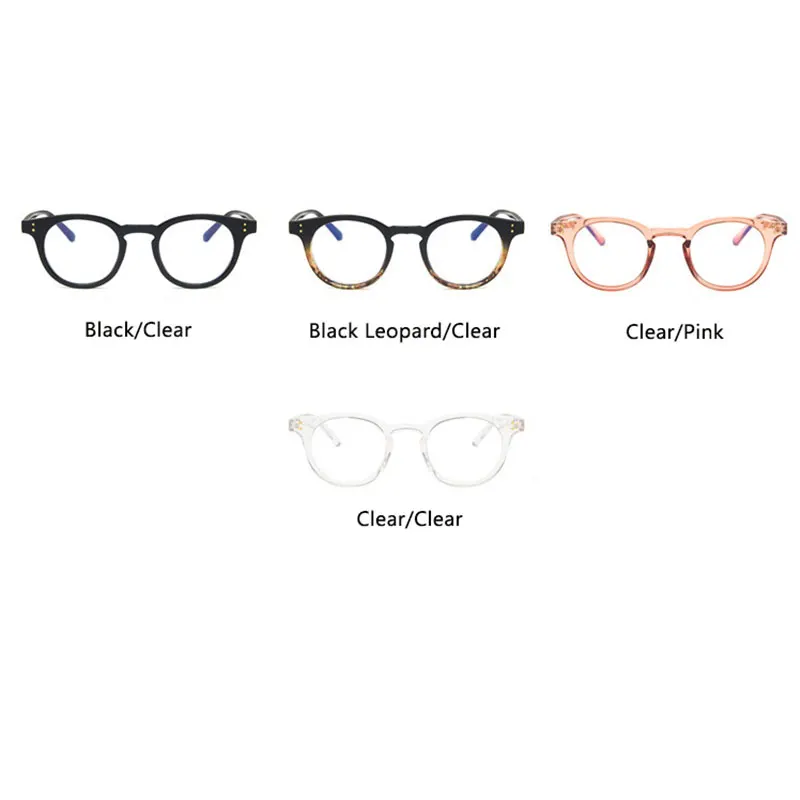 Прозрачный круглый синий светильник Женские оправы для очков черные круглые