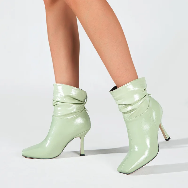 

Женские ботинки челси, роскошные дизайнерские женские ботинки на молнии до середины икры, модная женская обувь из искусственной кожи на рез...