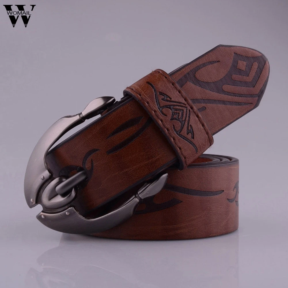 Womail ремни мужской кожаный ремень из натуральной кожи роскошный с пряжкой