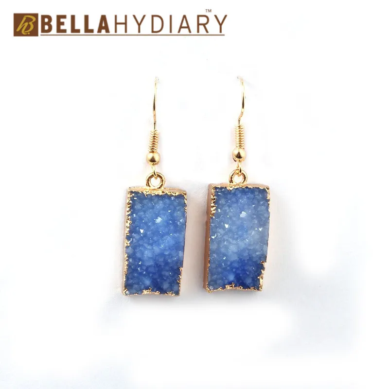 Bijoux новые искусственные камни Друза полимерные серьги подарок Висячие серьги для женщин ювелирные изделия массивные Подвески Brinco Mujer Moda