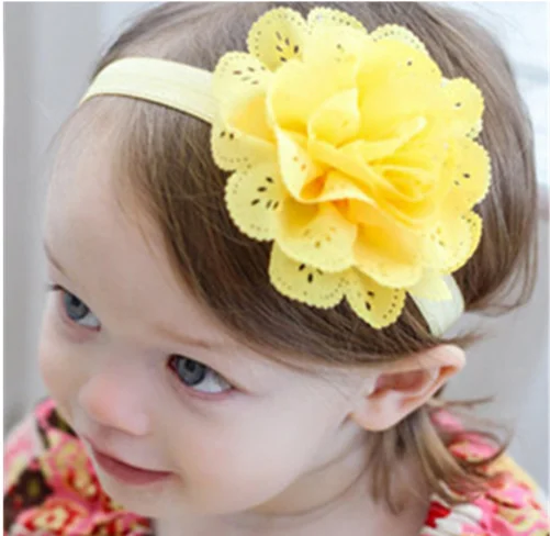 Головной убор ободок с цветочным рисунком для новорожденных подарок малышей