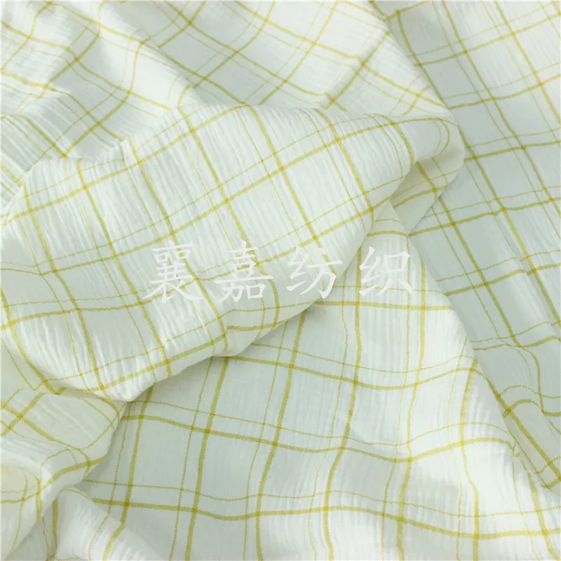 

Plaid Cotton Crepe Seersucker Double Gauze Children's Fabric