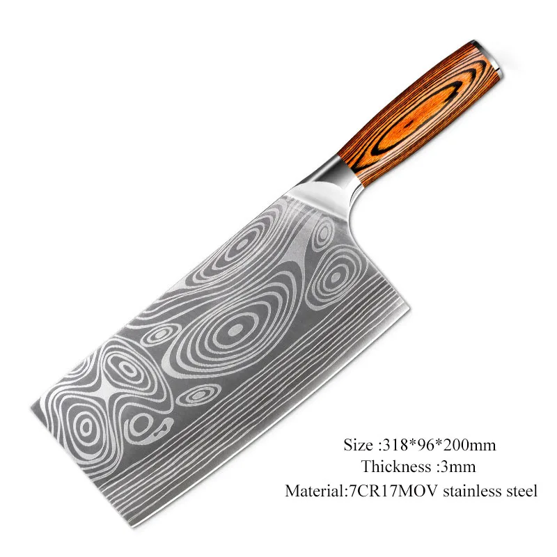 Type6 Timhome разделочный нож из нержавеющей стали, кухонный нож, мясник, мясник, кухонные инструменты, китайский нож - Цвет: Type6