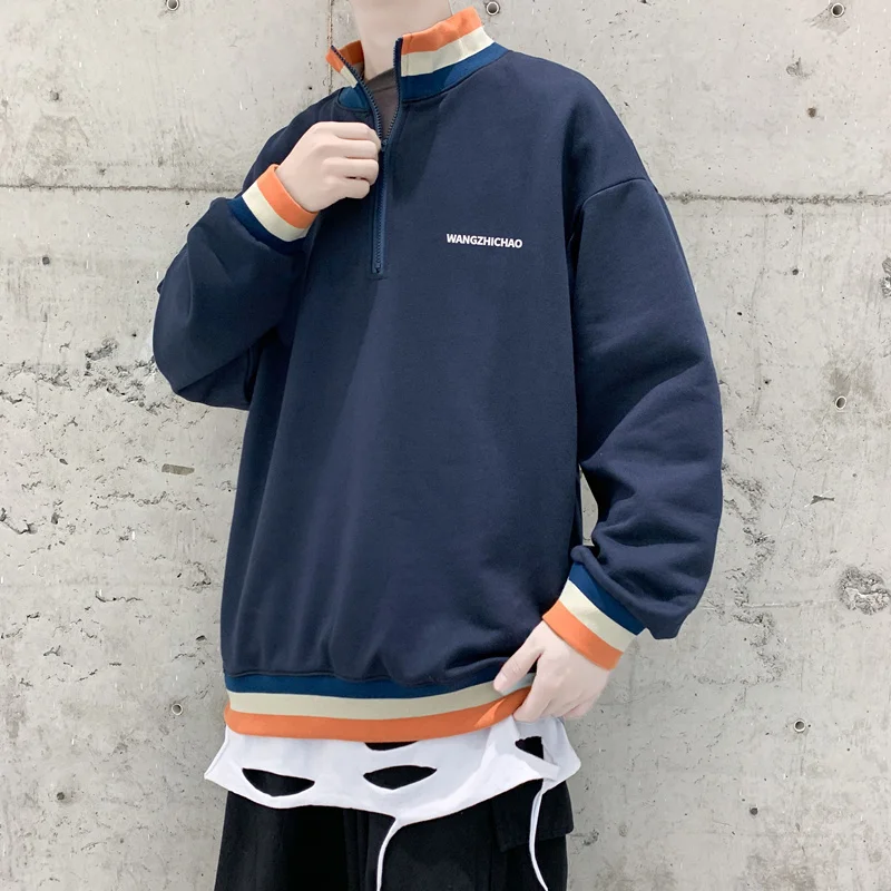 

Новинка 2020, модное Свободное пальто в гонконгском стиле, подходит под все, осенний свитер с круглым вырезом, Мужская модная брендовая куртка...