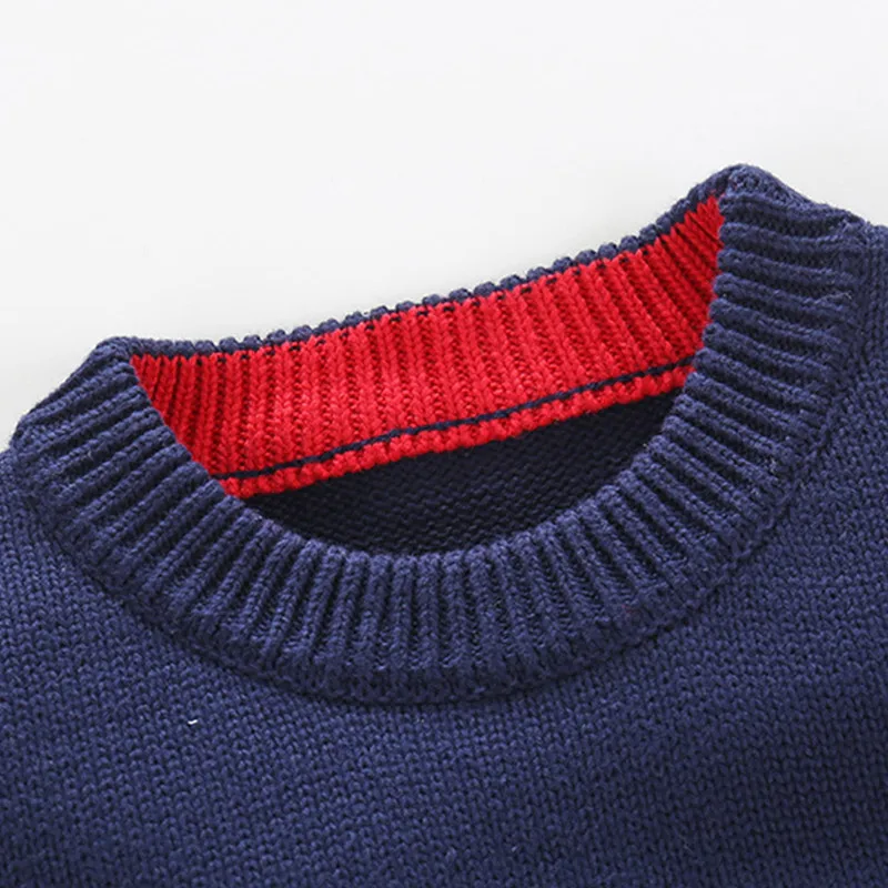 Boys Cotton Sweaters Kids O-Neck Winter Clothes Children Car Printed Casual Outerwear |