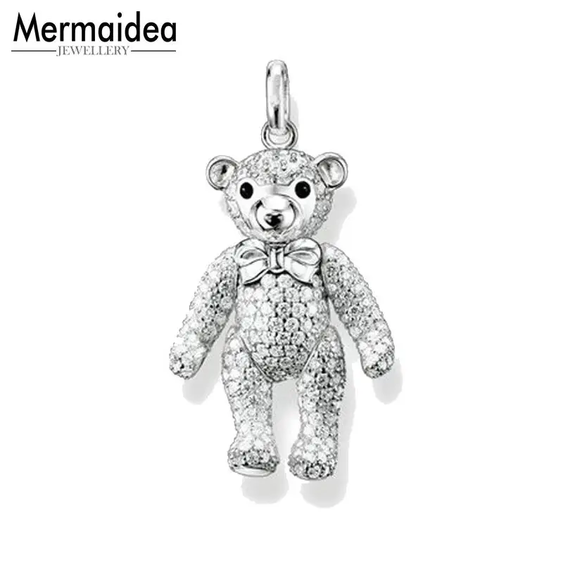 Кулон медведь Тедди 2020 Новая мода Вечность посеребренные ювелирные изделия