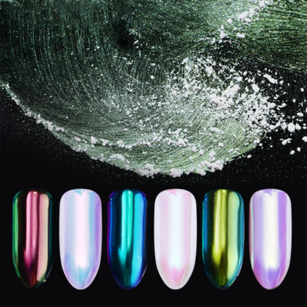 1 шт. 2g Русалка блеск для ногтей порошок жемчужный Корпус Мерцающий пигмент