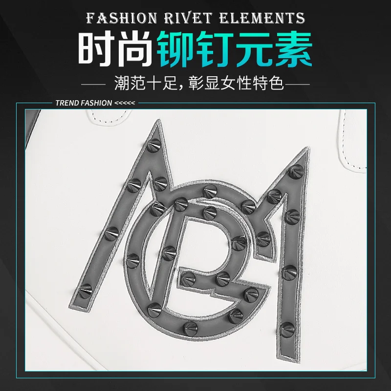 PGM Golf Clothing Bag Women's Waterproof Microfiber Leather Lady Large Capacity Portable Fashion Rivet Bag Independent Shoe Area