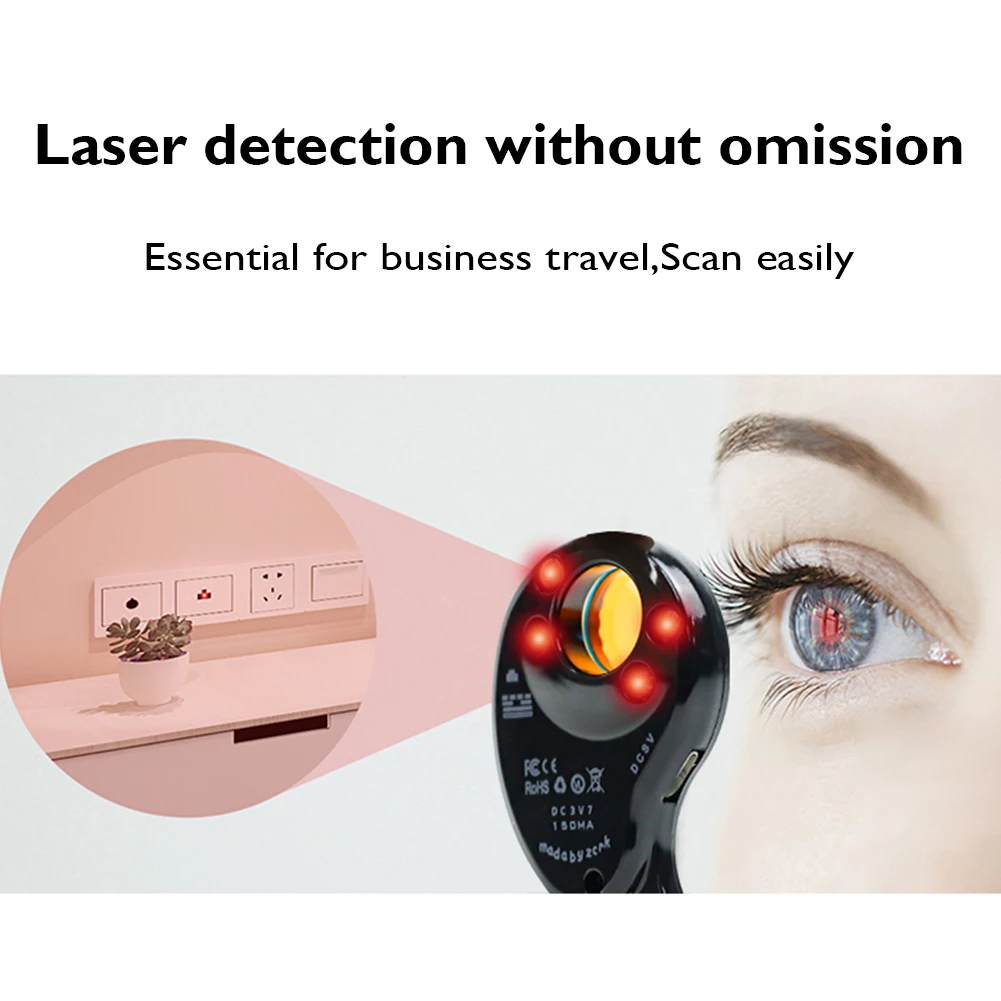 

Infrared Anti-theft Camera Scanner Alarm Prompt Hide Pinhole Cam Lens Detector Mini Travel Shock Anti-theft Sensor Hidden Device