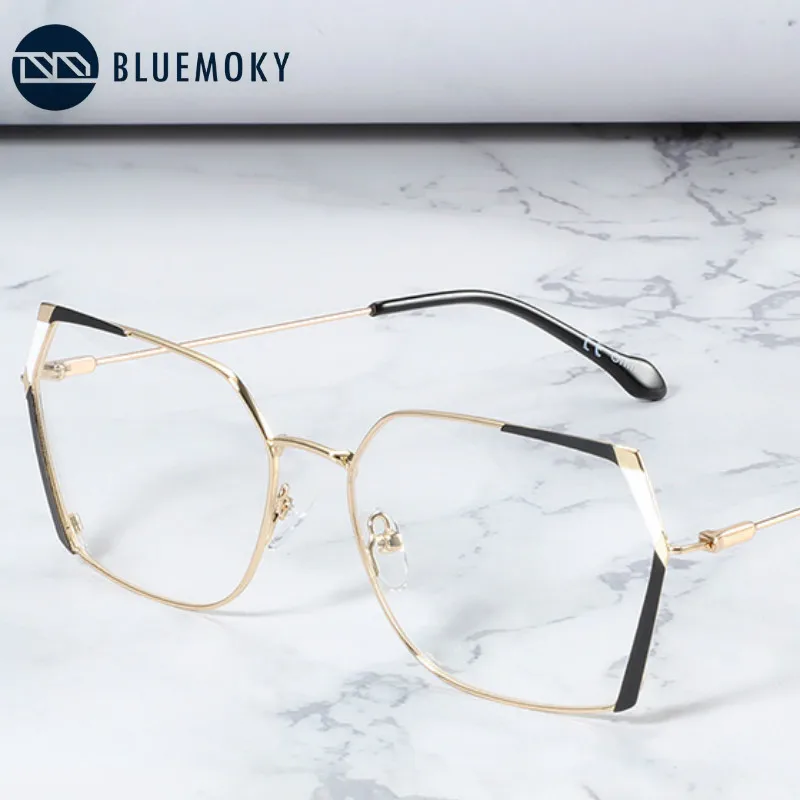 Женская оптическая оправа BLUEMOKY винтажная металлическая для очков близорукости
