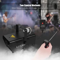 portable 500w fogger wired and wireless remote control fog smoke machine with 12 colors selection rgb led lightsfor stage party