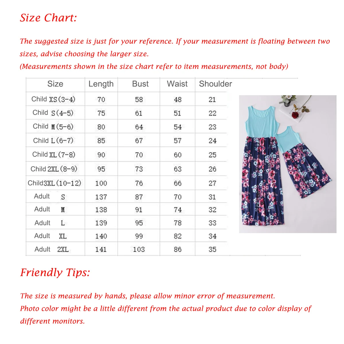 

Summer Mom and Daughter Dress Patchwork Floral Printed Tank Long Dress For Mother Daughter Summer Family Matching Clothes