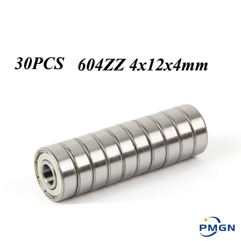 30 шт./лот ABEC 5 604ZZ 604Z 604 2Z ZZ 4x12x4 мм миниатюрный металлический герметичный