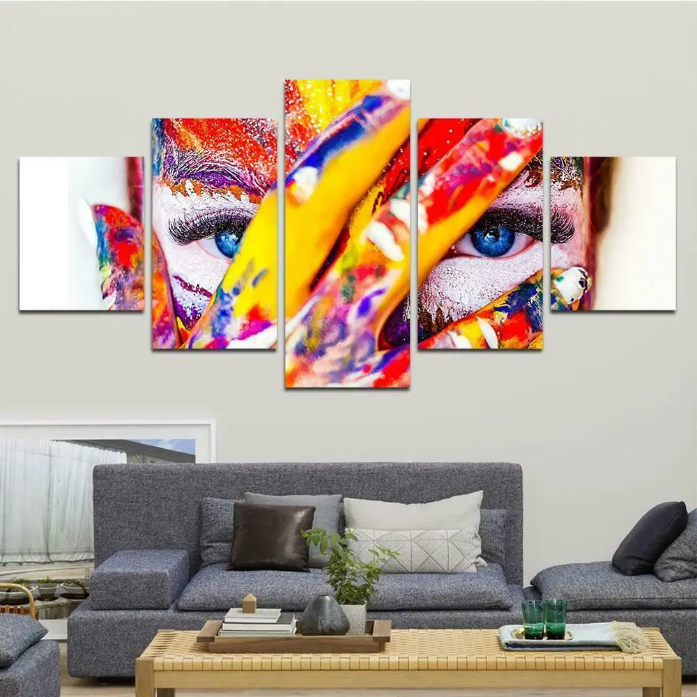 

Girl Cool Fun Body multicolor Canvas Pictures Print Wall Art Canvas Paintings Wall Decorations for Living Room Unframe