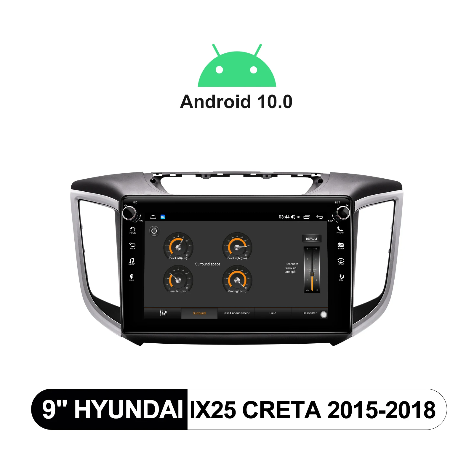 

9 Inch Android Auto Car Radio Stereo Central Multimedia Player 1 din Head Unit Car Sound System For 2015-2018 Hyundai IX25 Creta