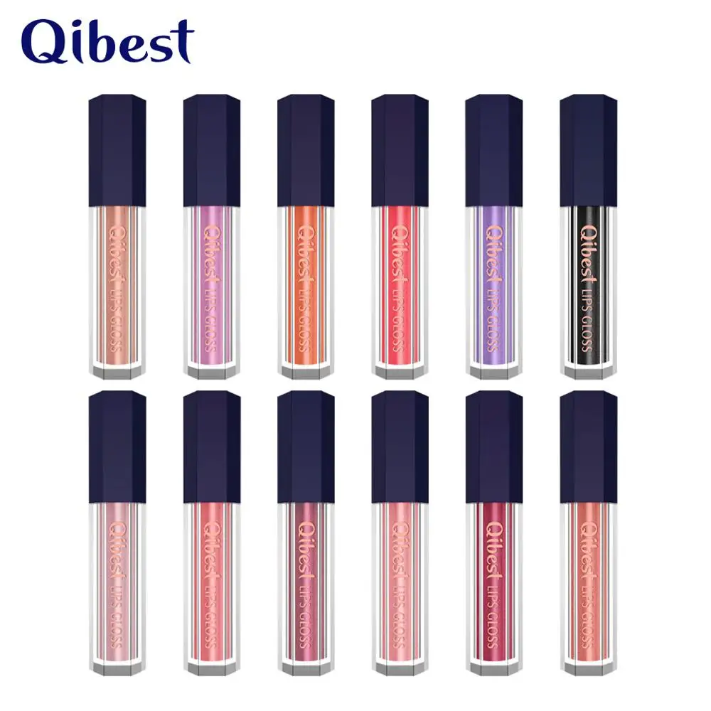 12 Color Diamond Moisturizer Glitter Lipgloss Tint Cosmetics Nutritious Shimmer Liquid Lipstick Lip Gloss Black Makeup maquiagem |