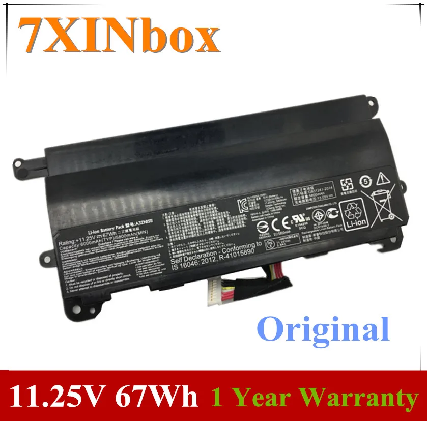 Оригинальный аккумулятор 7XINbox 11 25 V 67wh A32N1511 A32LM9H Аккумулятор для ноутбука Asus ROG G752