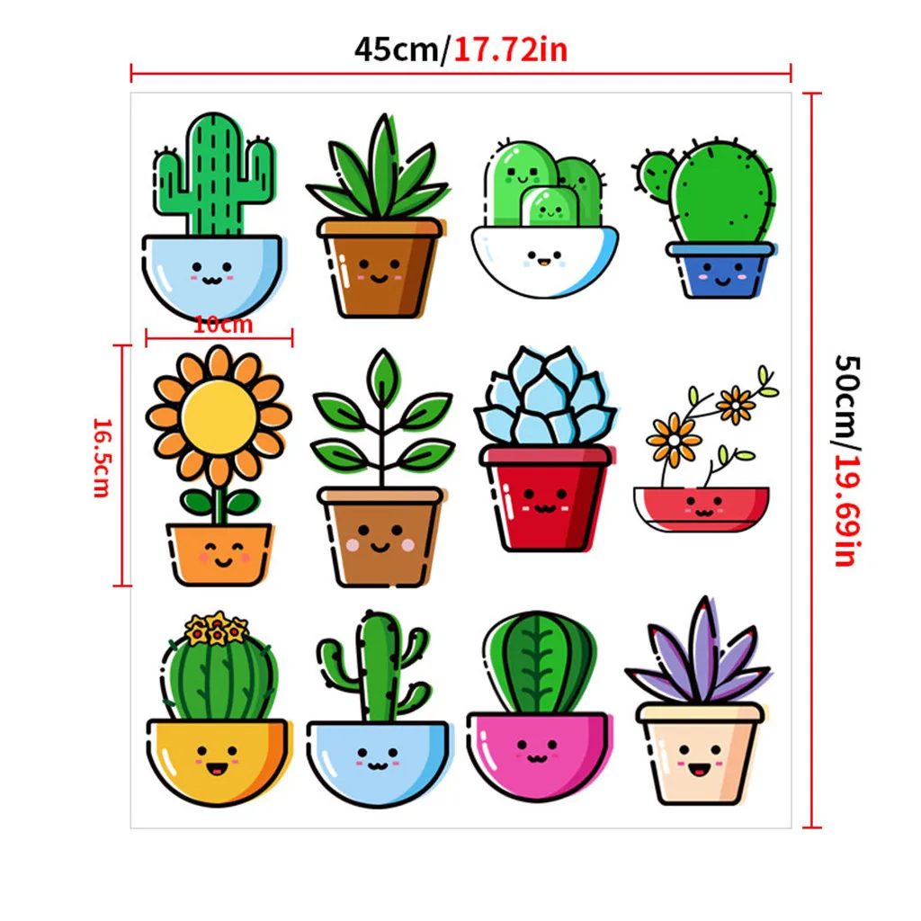 Зеленый завод настенный стикер для выключателя маленькой девочки комнаты DIY